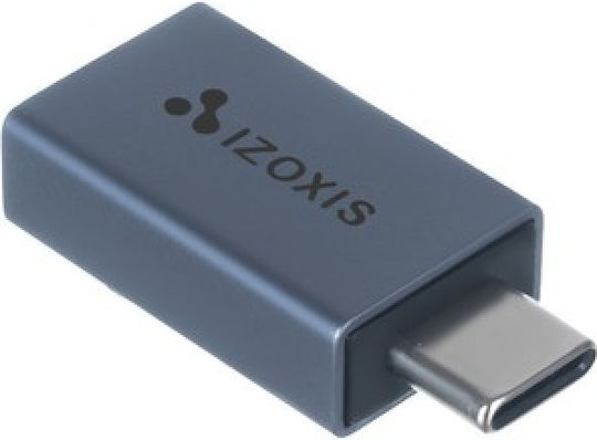 Izoxis Izoxis Конвертор USB-C мъжки към USB-A женски Сребрист 1бр