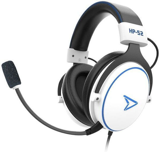 Steelplay HP52 Virt Über Ohr Gaming-Headset mit Konnektivität 3,5 mm / USB Weiß