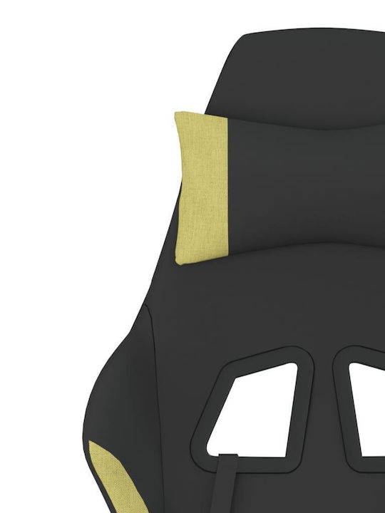 vidaXL 3143748 Gaming Chair with Footrest Black / Light Green