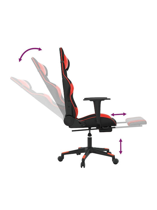 vidaXL 3143765 Gaming Stuhl mit Fußstütze Black/Red