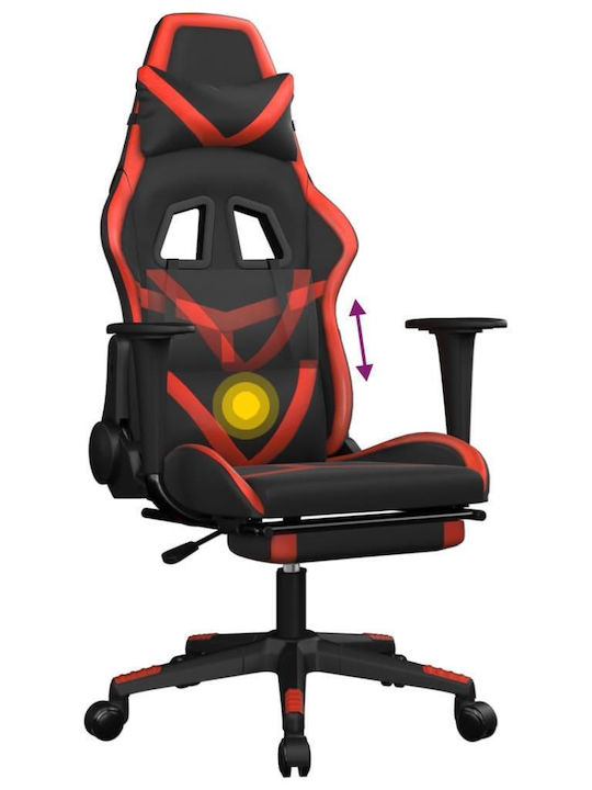vidaXL 345435 Gaming Chair with Footrest Black/Red