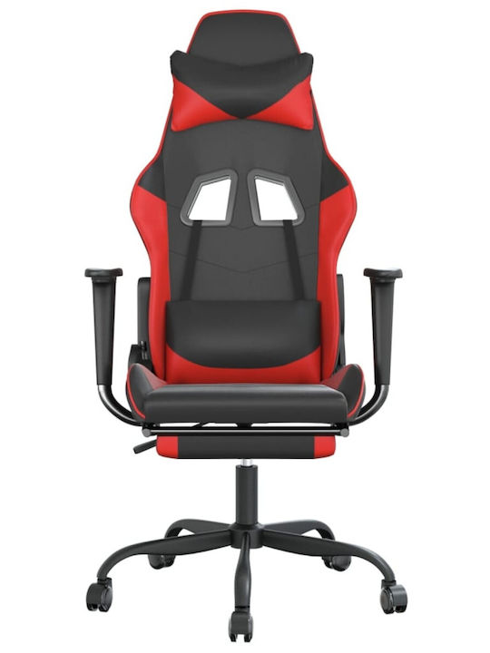 vidaXL 345412 Gaming Stuhl mit Fußstütze Black/Red
