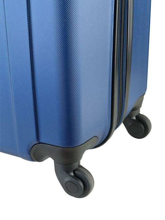 Princess Traveller Canberra Kabinenkoffer Hart Blau mit 4 Rädern Höhe 20cm