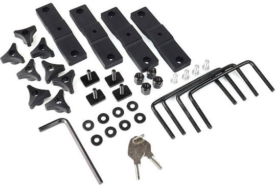 AMiO Car Ski Mounts Suitable for 4 Ski Pairs or 2 Snowboards