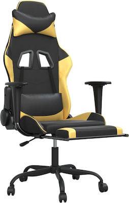 vidaXL 345413 Artificial Leather Gaming Chair with Footrest Black / Yellow