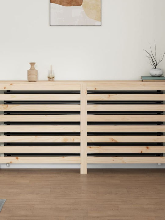 vidaXL Husă Pentru Radiator Din Lemn Masiv Maro 169x19x84cm