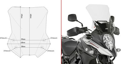 Givi Motorcycle Windshield & Windscreen Tinted Visor for Suzuki DL 650 V-STROM 2017 D3112S