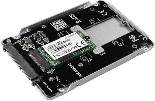Axagon Твърд диск кутия M.2 SATA III с връзка SATA в Сребрист цвят