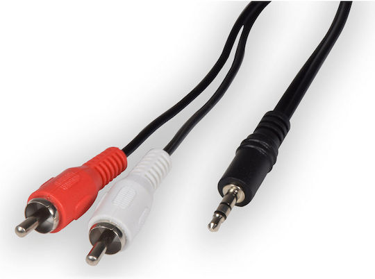 AvLink Καλώδιο Ήχου 3.5mm male - RCA male Μαύρο 5m 112.066UK