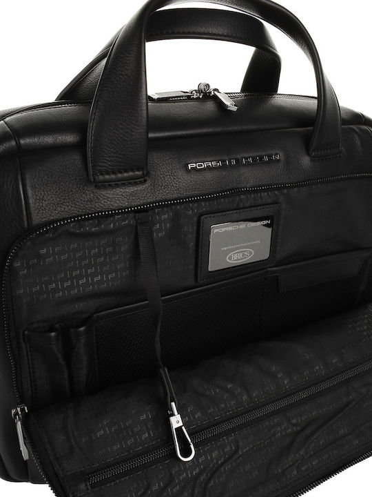 Porsche Design Roadster Leather Τσάντα Ώμου / Χειρός για Laptop 15" σε Μαύρο χρώμα