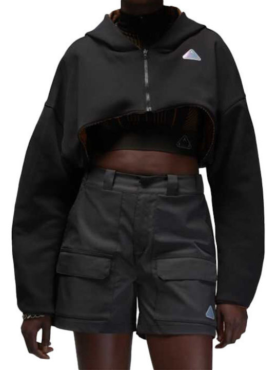 23 Engineered Short Women's Cardigan with Zipper Brown