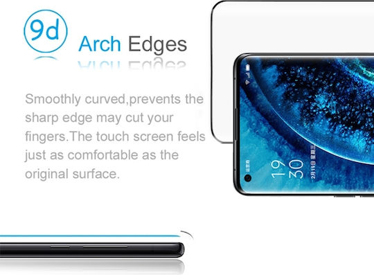 Oppo 3D Tempered Glass Μαύρο (Oppo Find X2 Pro)