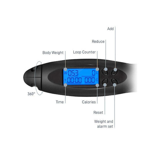 Mikamax Counter Meter Jump Rope Black Wireless