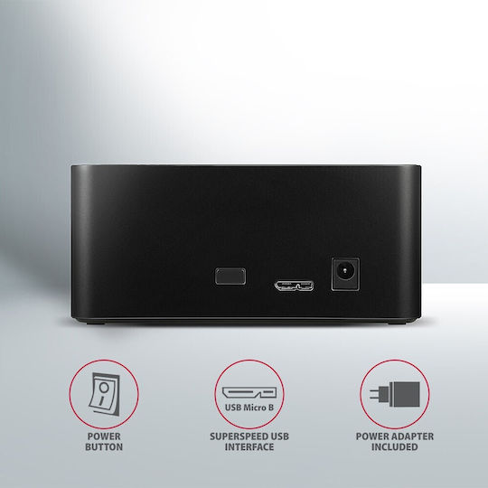 Axagon Dockingstation Festplatten SATA 2.5" / 3.5" mit USB 2.0 / USB 3.0 / USB 3.1 Verbindung (ADSA-SN)