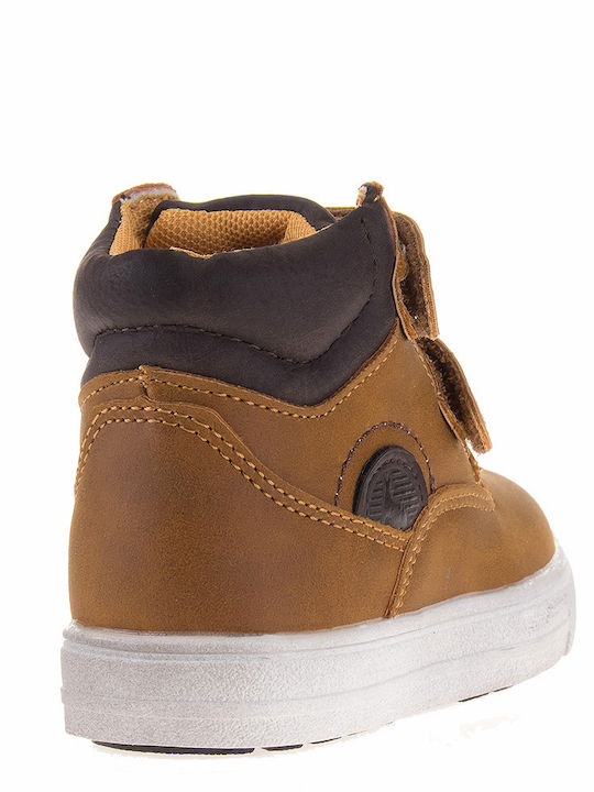 CG59172 Kinder Sneakers Hoch mit Klettverschluss Braun