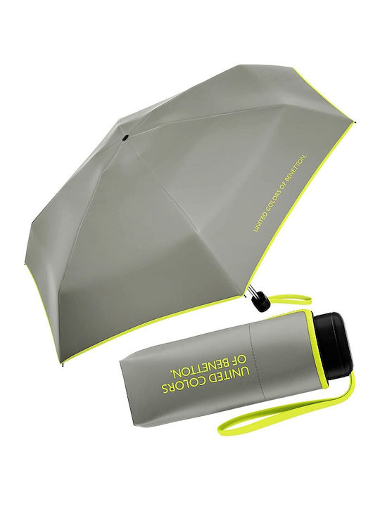 Benetton Super Mini Regenschirm Kompakt Gray