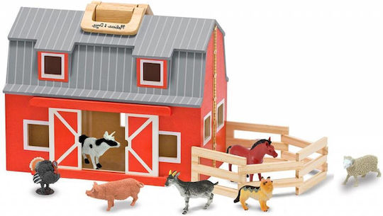 Melissa & Doug Fold & Go Barn Wooden Dollhouse