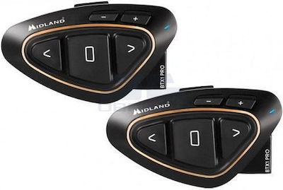 Midland BTX1 Pro Ενδοεπικοινωνία Διπλή για Κράνος Μηχανής