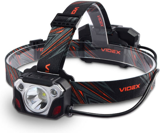 Videx Επαναφορτιζόμενος Φακός Κεφαλής LED IP68 με Μέγιστη Φωτεινότητα 1400lm Videx