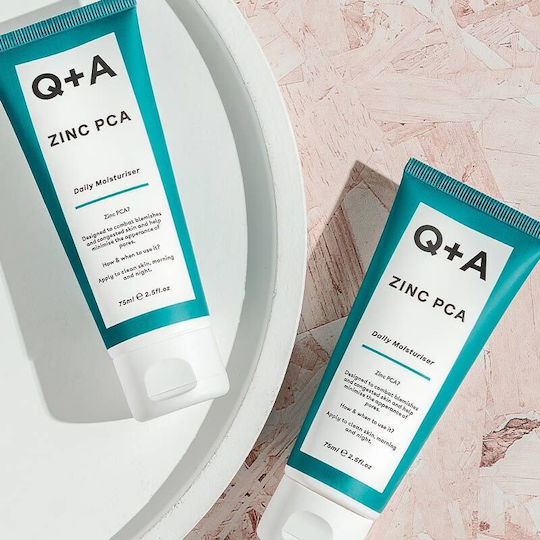 Q+A Natural Skincare Zinc PCA Ενυδατική Κρέμα Προσώπου Ημέρας με Νιασιναμίδη 75ml