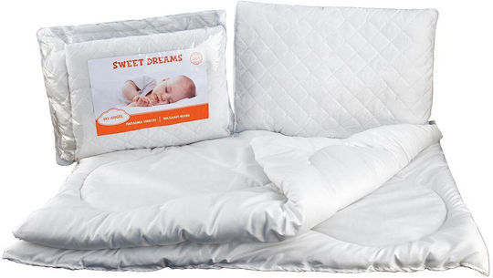 Dimcol Baby Crib Bedding Set 4pcs Light Blue