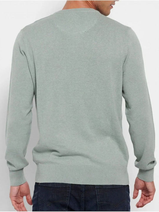 Double Herren Langarm-Pullover Mint