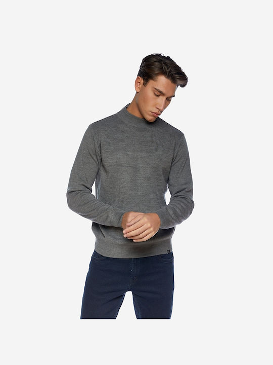 Sogo Men's Long Sleeve Sweater Gray