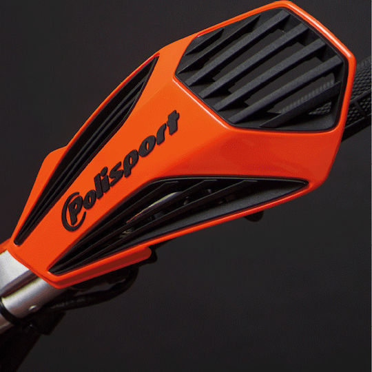 Polisport Motorcycle Protective Hand Guards Mx Air in Orange Colour