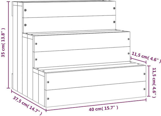 vidaXL Car Steps for Dog 40x37.5x35cm White
