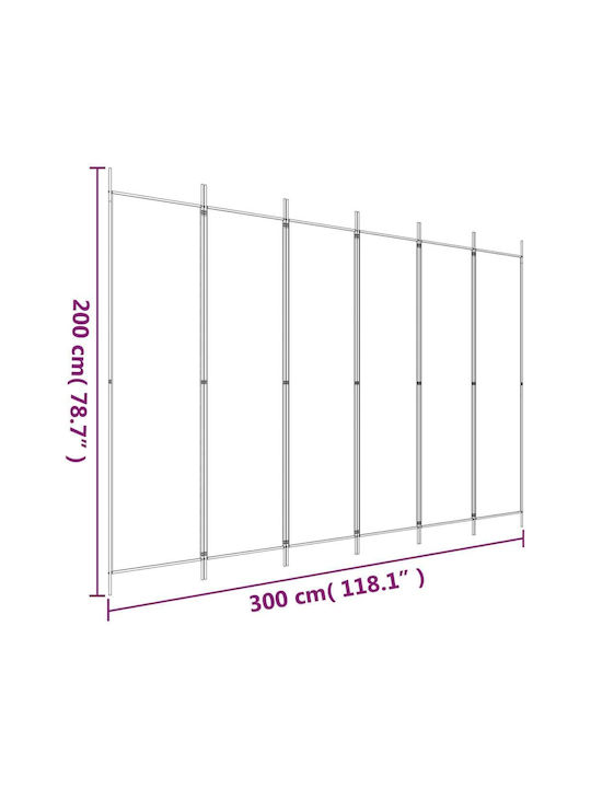 vidaXL Decorativ Paravan Tesatura 300x200cm