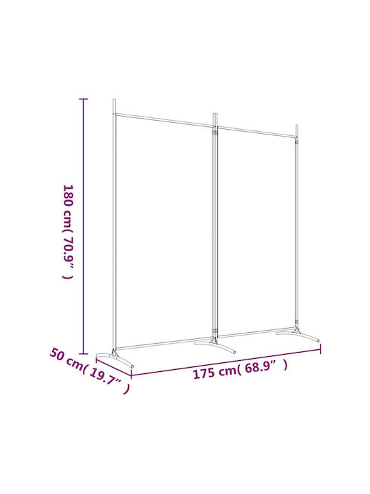 vidaXL Decorativ Paravan Tesatura 175x180cm