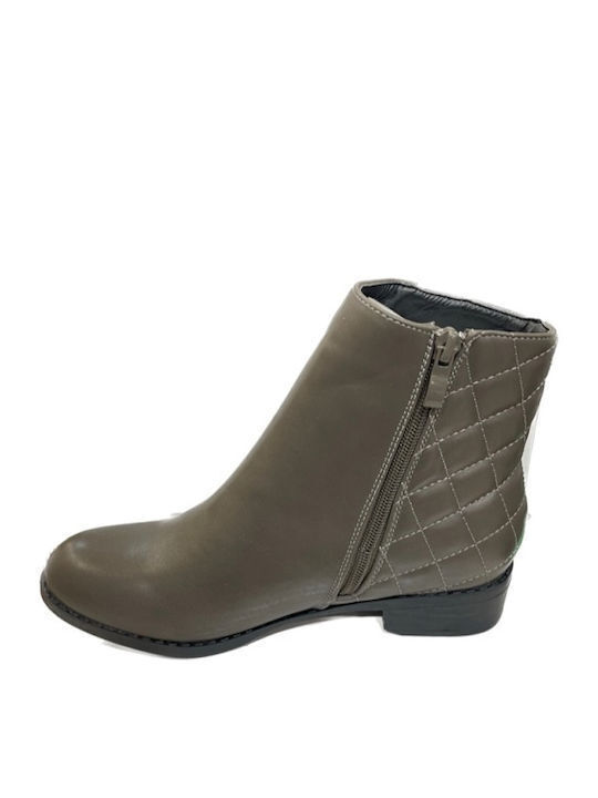 Verde Women's Ankle Boots Khaki