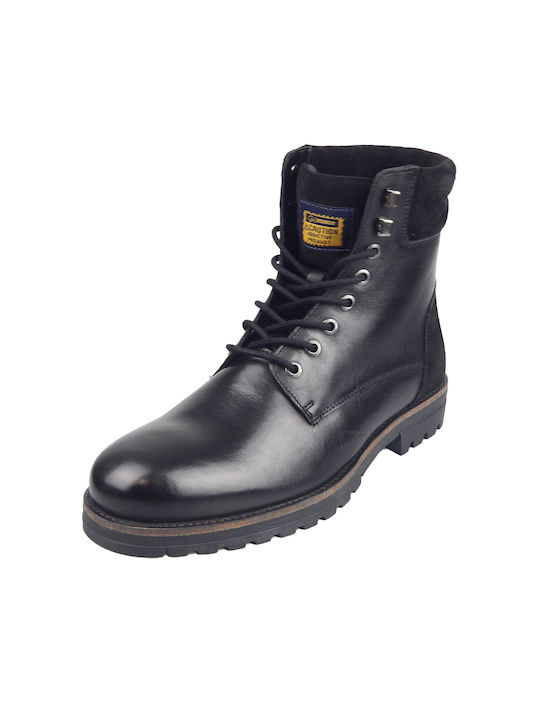 GK Uomo Lenas Men's Leather Boots Black