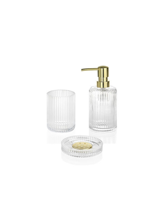 Andrea House LBTAH- Glass Cup Holder Countertop Transparent