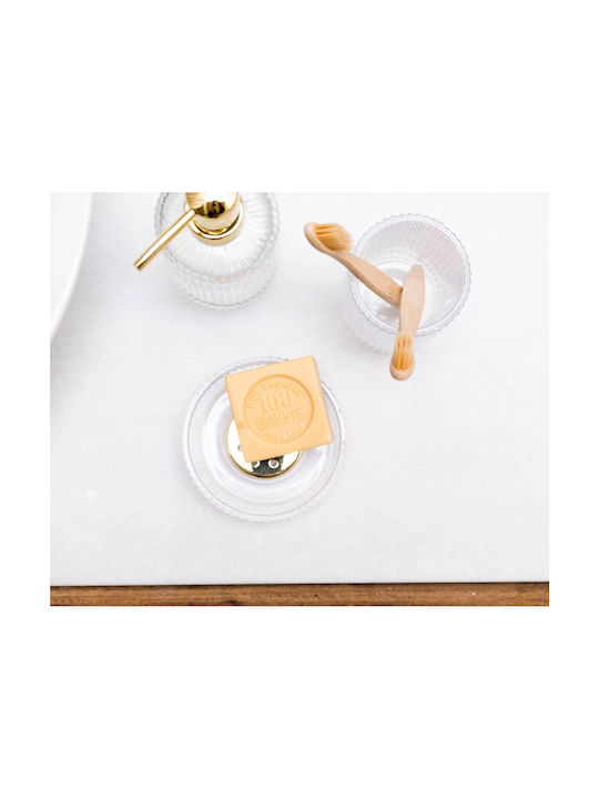 Andrea House LBTAH- Glass Cup Holder Countertop Transparent
