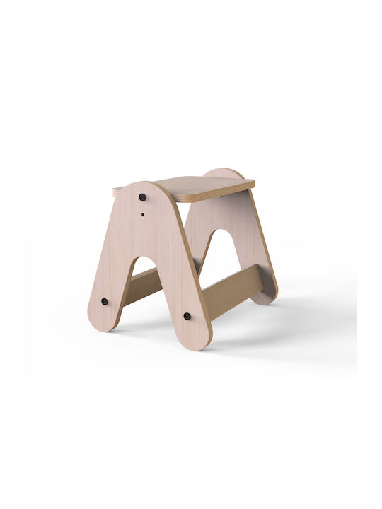 Fox Kids Table and Chairs Set made of Wood Beige Mamatoyz
