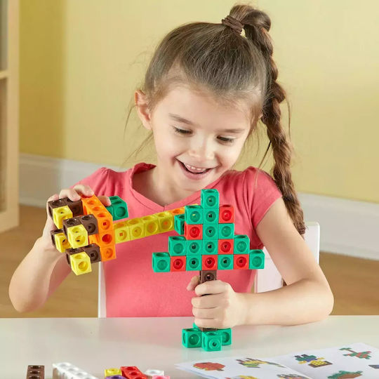 Learning Resources Mathlink Cubes Big Builders STEM Joc Educațional de Cunoștințe pentru 5+ ani Ani