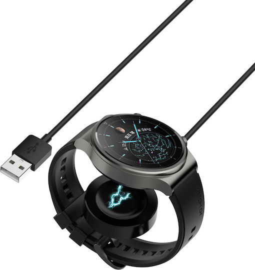 Wireless Charger Φορτιστής για Huawei Watch GT3 Pro 46/43 / GT Runner/ GT3 46/42 /Watch 3/3 Pro/ GT2 Pro Μαύρος