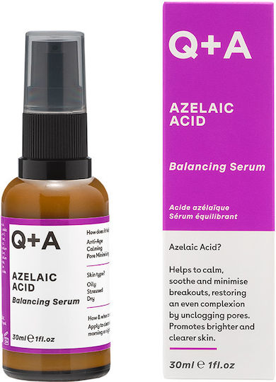 Q+A Natural Skincare Azelaic Acid Balancing Skin Anti-aging Serum Face 30ml