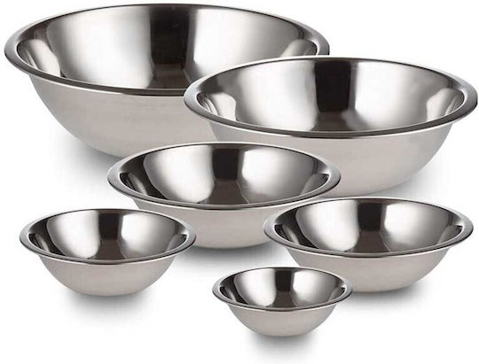 Stainless Steel Mixing Bowl with Diameter 17cm and Height 6.5cm.