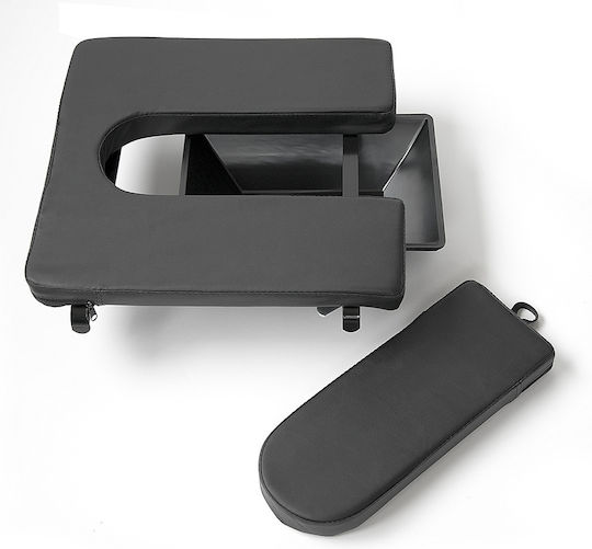 Promoting Medical Promoting Medical Rollstuhl Einfacher Typ Rollstuhl mit abnehmbaren Seiten/Füßen und Begleiterbremsen 46cm PW02021A Schwarz