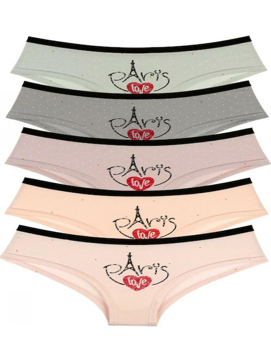 Filinda Paris Hipster Slip MultiPack Pink/Beige/Grey