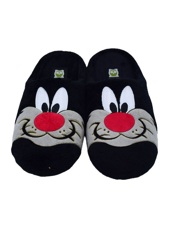 Sylvester 6 Animal Men's Slippers Black