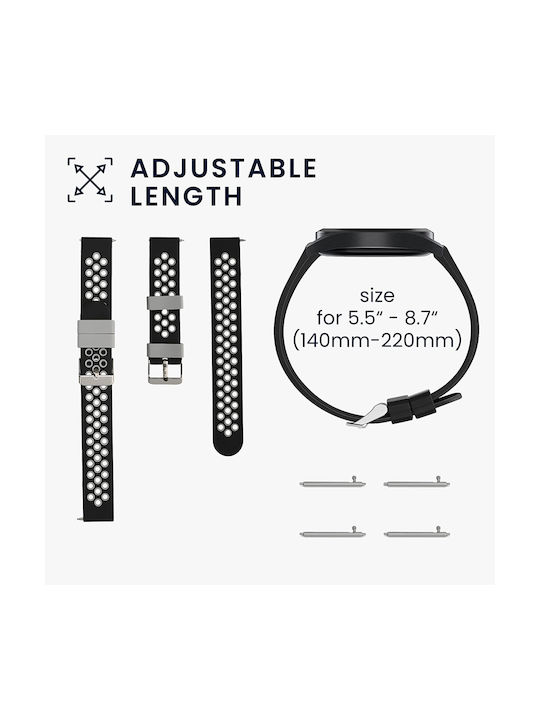 KWmobile Armband Silikon Black / Grey (Willensstarker Fitness-Tracker) 56228.02