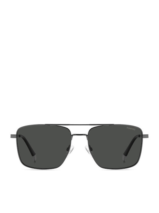 Polaroid Herren Sonnenbrille mit Gray Metall Gestell und Gray Polarisiert Linse PLD4134/S/X KJ1M9