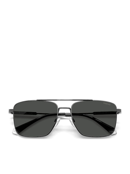 Polaroid Herren Sonnenbrille mit Gray Metall Gestell und Gray Polarisiert Linse PLD4134/S/X KJ1M9