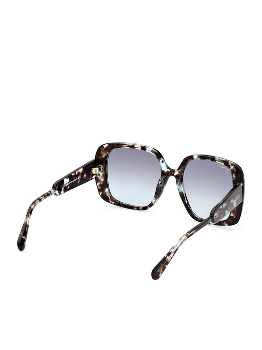 Max & Co Women's Sunglasses with Brown Tartaruga Plastic Frame and Gray Gradient Lens MO0048 55P