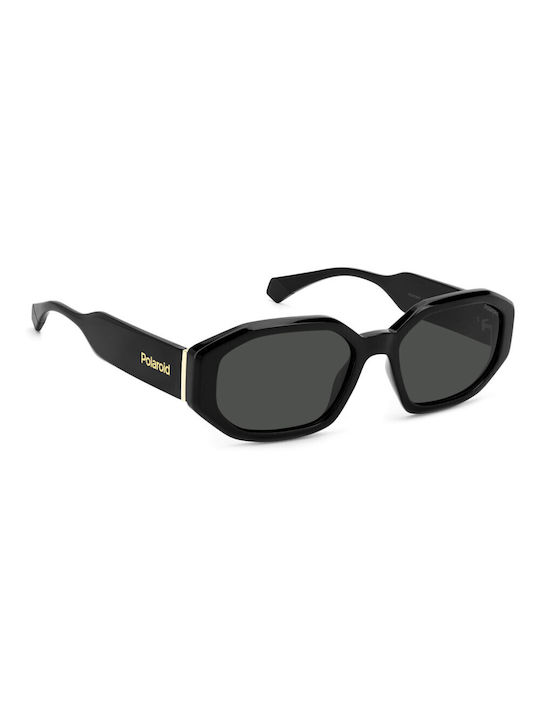 Polaroid Women's Sunglasses with Black Acetate Frame and Gray Polarized Lenses PLD 6189/S 807/M9