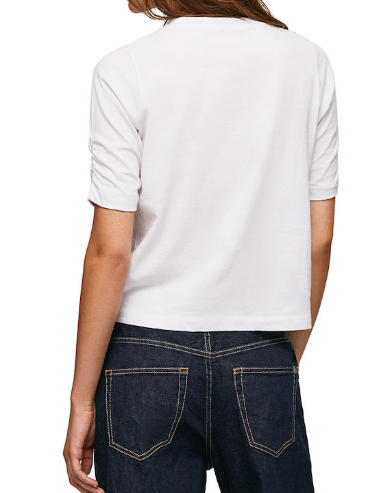 Pepe Jeans Callie Women's Crop Top Short Sleeve White