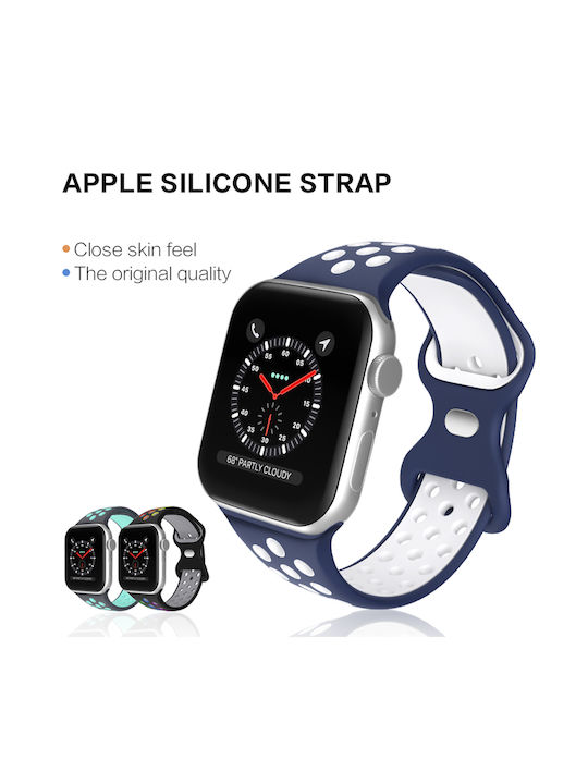 Sonique Sport Λουράκι Σιλικόνης Γκρι Σκούρο / Βεραμάν (Apple Watch 38/40/41mm)